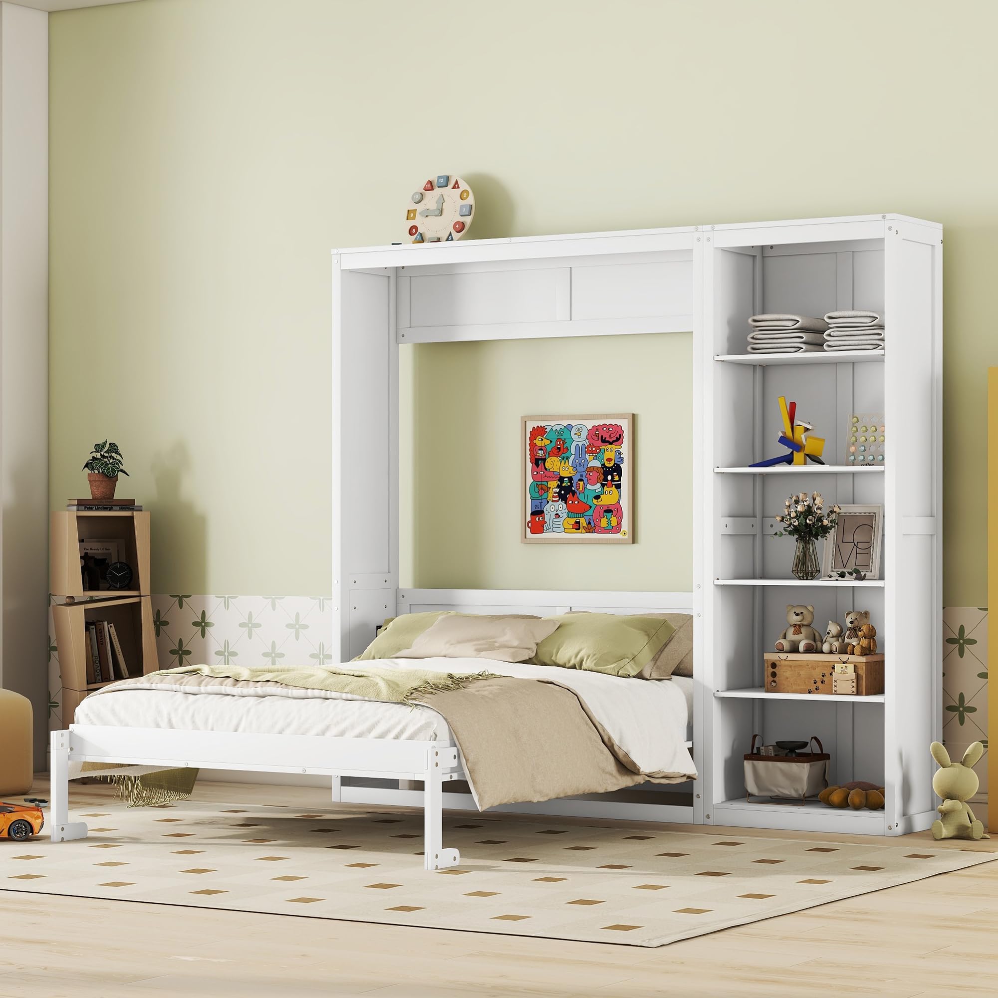 Amazon.com: FAVSH Queen Size Murphy Bed with Five-Layer Cabinet